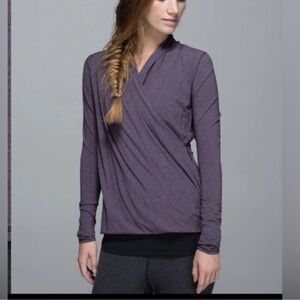 lululemon athletica Dark Purple Long Sleeve Crossover Wrap